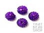 Purple and Silver Back Resin Pave Rhinestone Beads - 14mm
